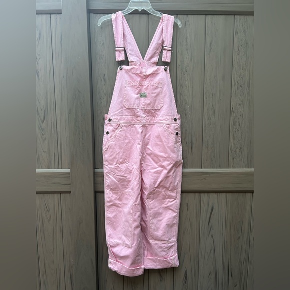 Hey Gang The Kneepatch Overalls Japanese Canvas - Pink - Picture 7 of 12